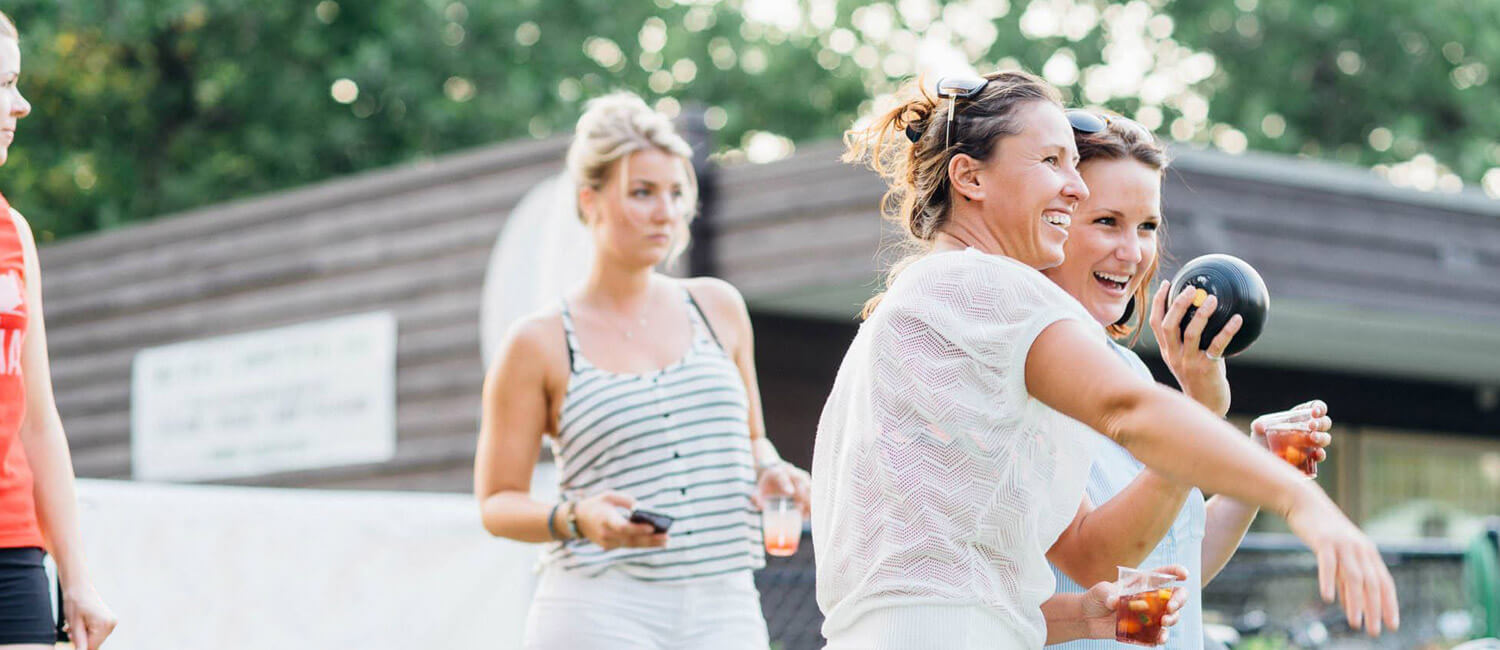 People Enjoying Lawn Bowling